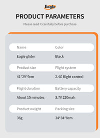 Thumbnail for Z59 2Channel 2.4G Glider RC Airplane with Eagle Style Remote Control EPP Foam Drone Simple Control - view 23