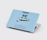 Thumbnail for Bombardier Learjet 25 design on light blue MacBook case