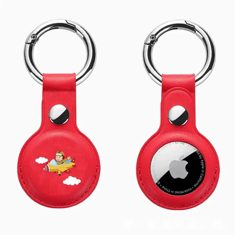 Cartoon Little Boy Operating Plane Leather Case - view 5