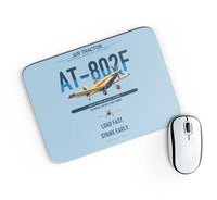 Thumbnail for Air Tractor AT-802F design on light blue rectangle mouse pad