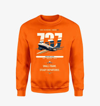 Thumbnail for Boeing 737-500 Classic design on orange sweatshirt