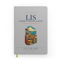 Thumbnail for Lisbon Humberto Delgado Airport (LIS) design on light gray notebook