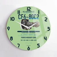 Thumbnail for CF6-80C2 design on light green no frame wall clock