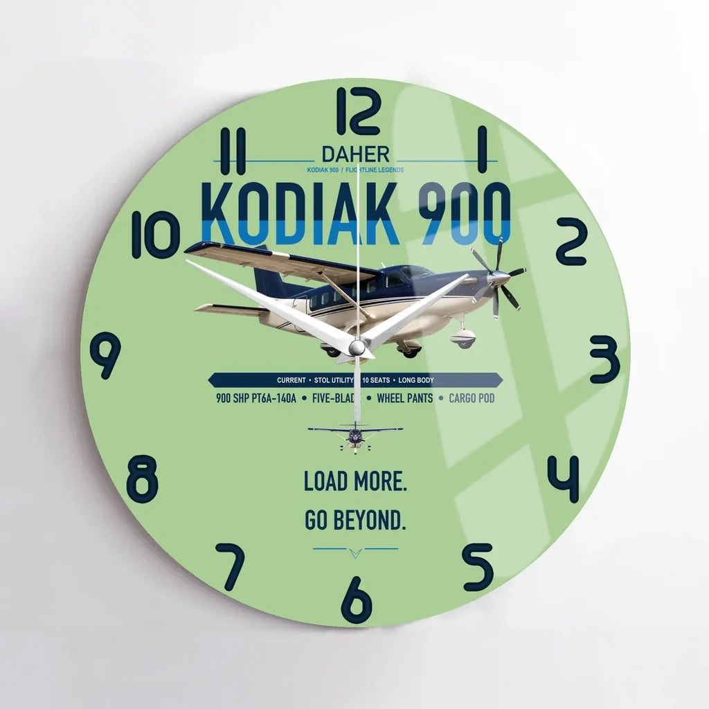 Daher Kodiak 900 design on light green no frame wall clock