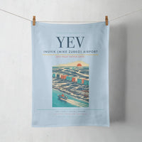 Thumbnail for Inuvik (Mike Zubko) Airport (YEV) design on light blue towel
