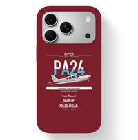 Thumbnail for Piper PA-24-250 Comanche 250 design on dark red magsafe iphone case, for iPhone 17 Pro