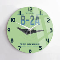 Thumbnail for B-2A Spirit design on light green no frame wall clock