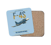 Thumbnail for F-4S Phantom II design on light blue 1 piece coaster