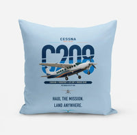 Thumbnail for Cessna 208 Caravan design on light blue pillow