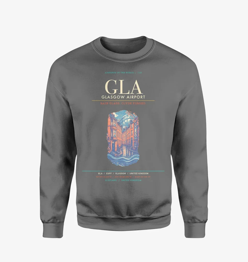 Glasgow Airport GLA Sweatshirt - Gray