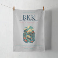 Thumbnail for Bangkok Suvarnabhumi Airport (BKK) design on light gray towel