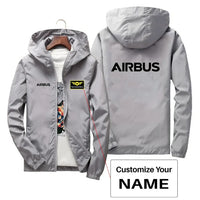 Thumbnail for Customisable Airbus & Text Windbreaker - view 5