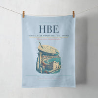 Thumbnail for Borg El Arab Airport (HBE) design on light blue towel