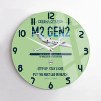 Thumbnail for Cessna Citation M2 Gen2 design on light green no frame wall clock