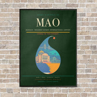 Thumbnail for Manaus - Eduardo Gomes International Airport MAO - Canvas Framed - Dark Green