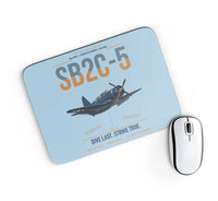 Thumbnail for SB2C-5 Helldiver design on light blue rectangle mouse pad