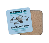 Thumbnail for DJI Matrice 4E design on light blue 1 piece coaster