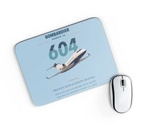 Thumbnail for Bombardier Challenger 604 design on light blue rectangle mouse pad