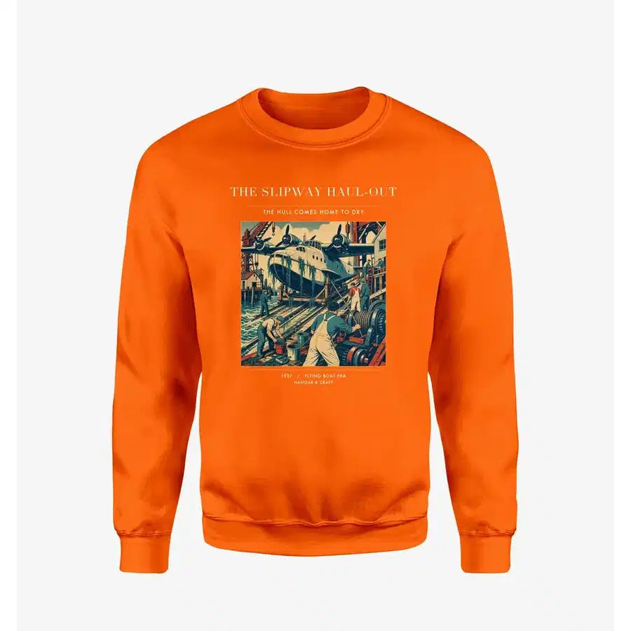 VINTAGE G4440 - The Slipway Haul-Out - Designed Sweatshirts design on orange