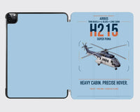 Thumbnail for Airbus H215 design on light blue ipad tablet case