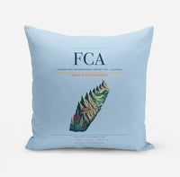 Thumbnail for Glacier Park International Airport (FCA) design on light blue pillow
