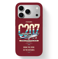 Thumbnail for Cessna T207A Stationair 8 design on dark red magsafe iphone case, for iPhone 17 Pro