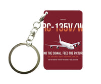 Thumbnail for RC-135V W Rivet Joint design on dark red designed key chain, double-side print
