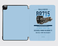 Thumbnail for BR715 design on light blue ipad tablet case