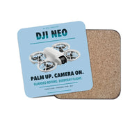 Thumbnail for DJI Neo design on light blue 1 piece coaster
