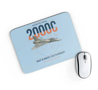 Thumbnail for Dassault Mirage 2000C RDI design on light blue rectangle mouse pad