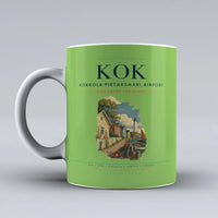Thumbnail for Kokkola-Pietarsaari Airport (KOK) airport code design on light green ceramic mug