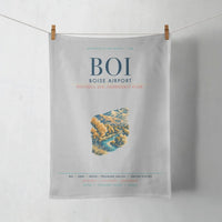 Thumbnail for Boise Airport (BOI) design on light gray towel