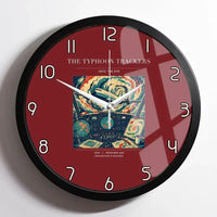 Thumbnail for VINTAGE G4091 - The Typhoon Trackers - Designed Wall Clocks design on darkred framed
