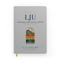 Thumbnail for Ljubljana Jože Pučnik Airport (LJU) design on light gray notebook