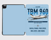 Thumbnail for Daher TBM 960 design on light blue ipad tablet case