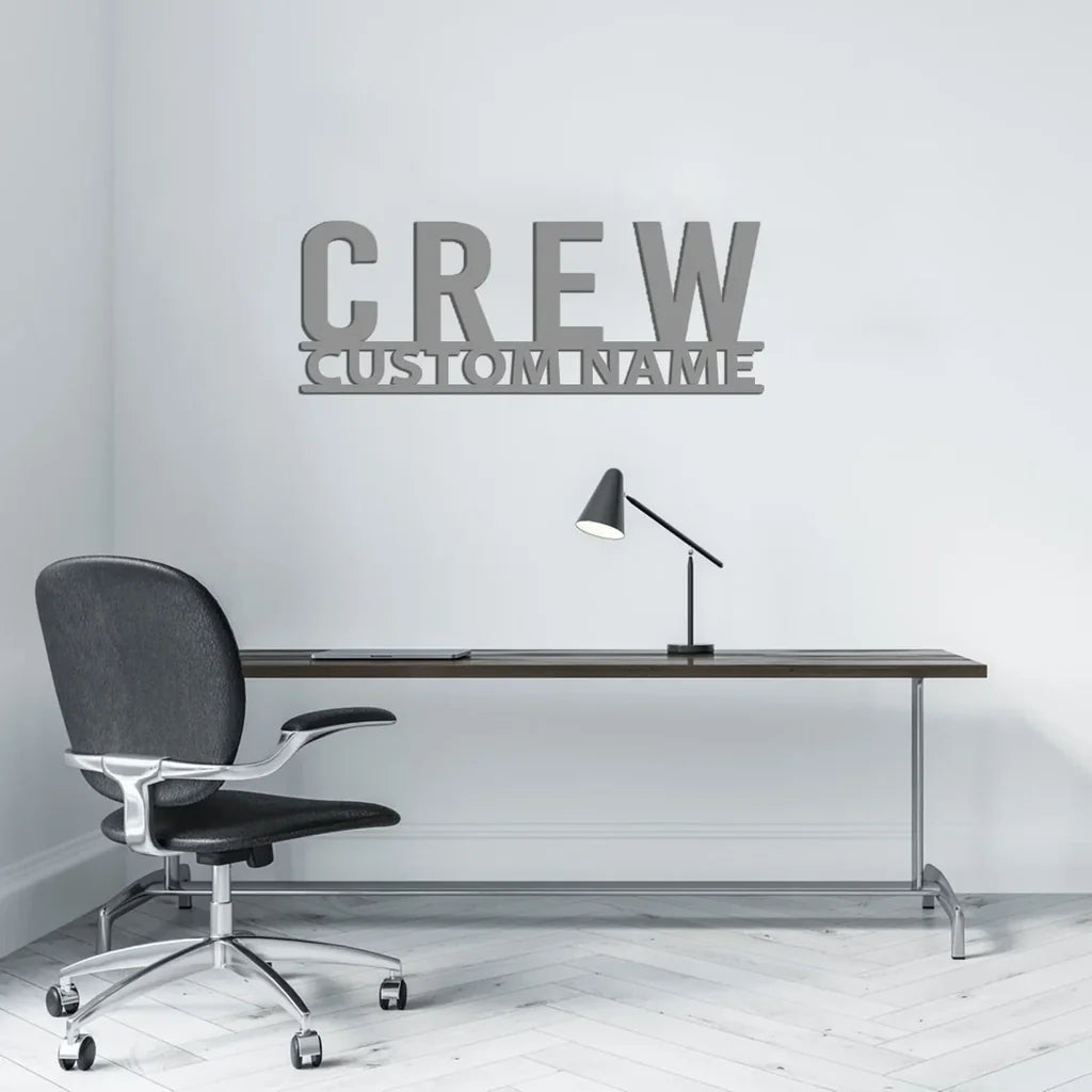 Customisable CREW & Text Metal Sign - view 5