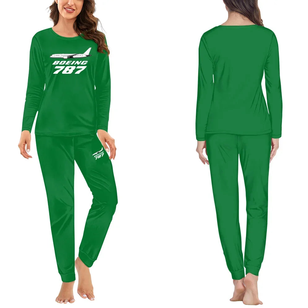 The Boeing 787 women pajamas - Green