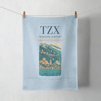 Thumbnail for Trabzon Airport (TZX) design on light blue towel