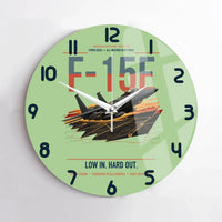 Thumbnail for F-15E Strike Eagle design on light green no frame wall clock