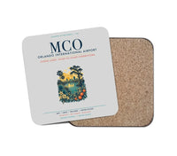 Thumbnail for Orlando International Airport (MCO) design on light gray 1 piece coaster