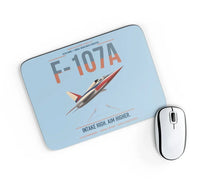 Thumbnail for F-107A Ultra Sabre design on light blue rectangle mouse pad