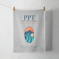 Thumbnail for Tahiti Faa'a Airport (PPT) design on light gray towel