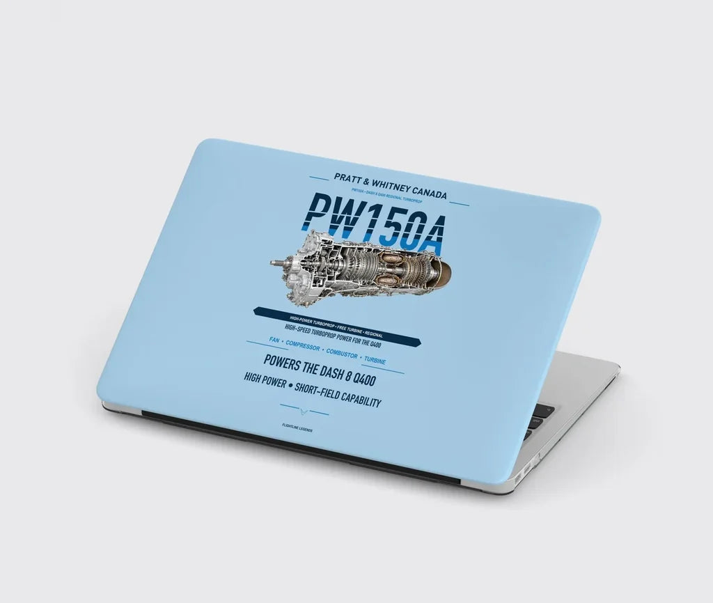 PW150A design on light blue MacBook case