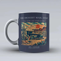 Thumbnail for VINTAGE G4151 - The Desert Mail Stop - Ceramic Mug design on darkblue