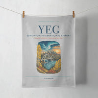 Thumbnail for Edmonton International Airport (YEG) design on light gray towel