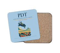 Thumbnail for Eastern Oregon Regional Airport (PDT) design on light blue 1 piece coaster