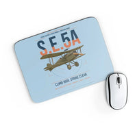 Thumbnail for Royal Aircraft Factory S.E.5a design on light blue rectangle mouse pad