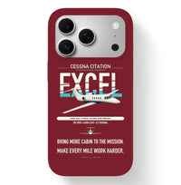 Thumbnail for Cessna Citation Excel design on dark red magsafe iphone case, for iPhone 17 Pro