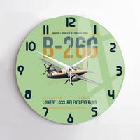Thumbnail for B-26G Marauder design on light green no frame wall clock