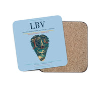 Thumbnail for Leon-Mba International Airport (LBV) design on light blue 1 piece coaster